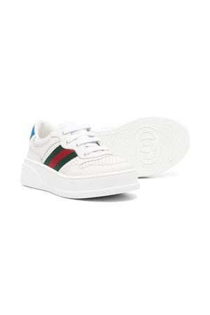 Sneakers In Pelle Bianca GUCCI KIDS | 702916UPG109060